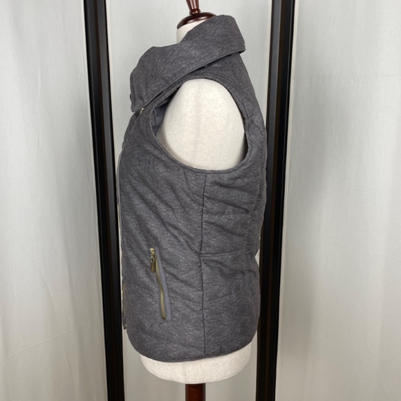 CB Established 1962 Gray Moto Fitted Puffer Vest Size M - Picture 4 of 12